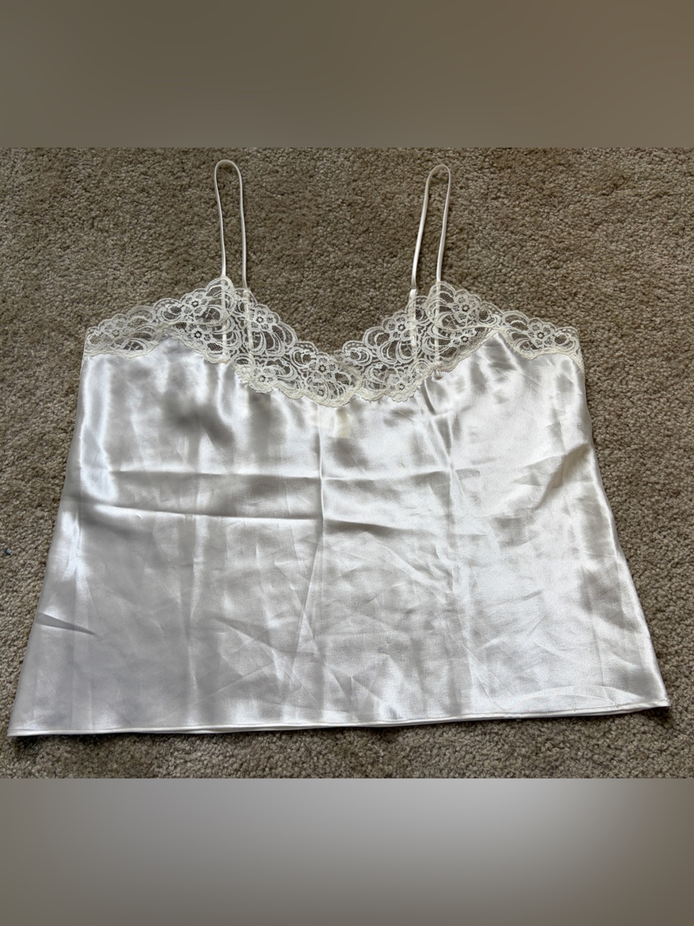 Y2K Silky Lace Cami Tank Top